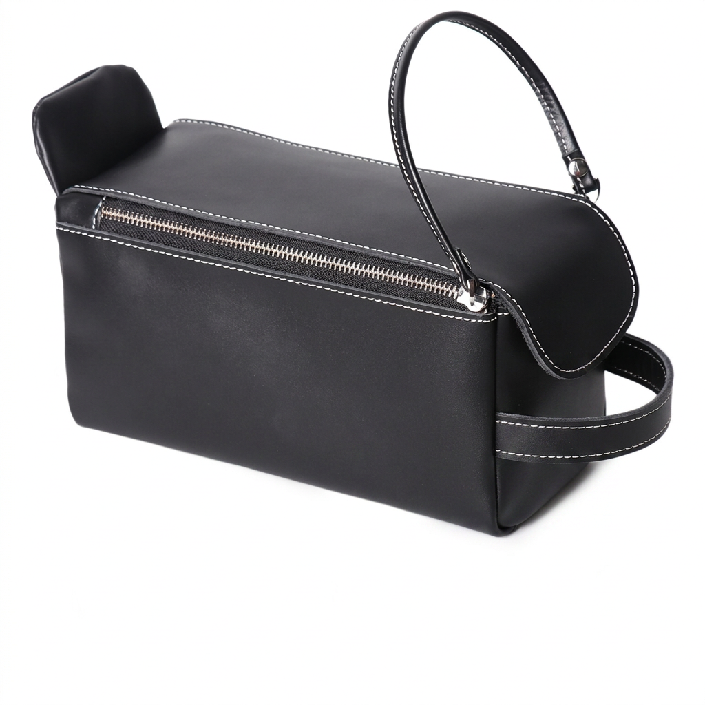 The Anders Dopp Kit | Black Leather Toiletry Bag